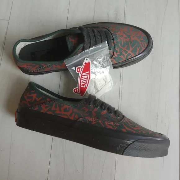 VANS x Taka Hayashi NEW Geo Camo &amp; Jungle Green Lace Up Shoes