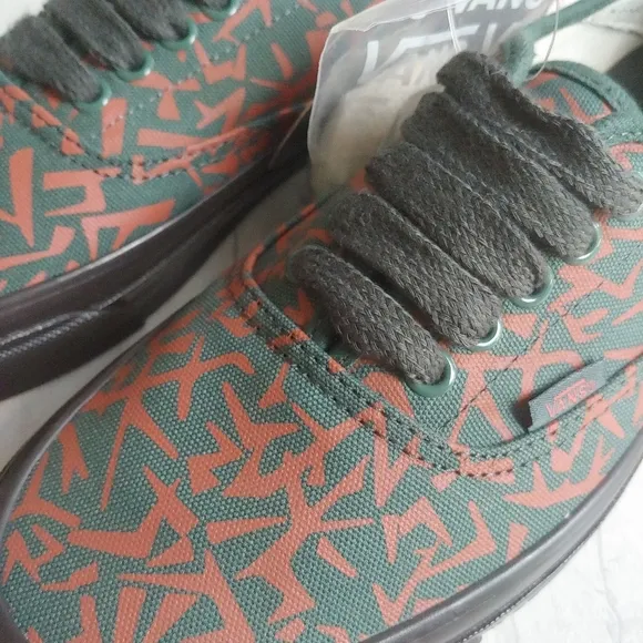 VANS x Taka Hayashi NEW Geo Camo &amp; Jungle Green Lace Up Shoes