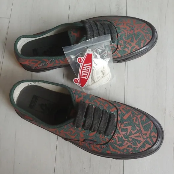 VANS x Taka Hayashi NEW Geo Camo &amp; Jungle Green Lace Up Shoes