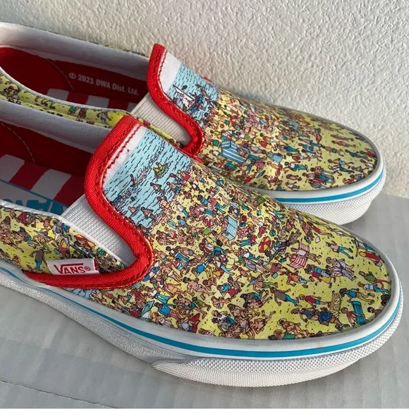 VANS X WALDO Like New Limited Edition Printed Slip On Shoe Size 5.5