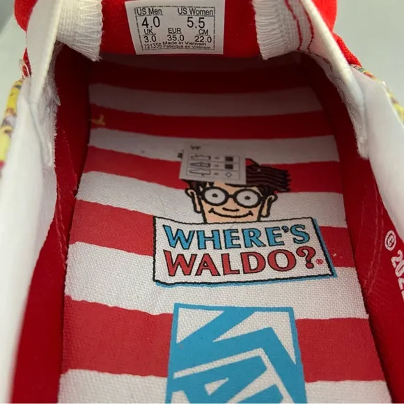 VANS X WALDO Like New Limited Edition Printed Slip On Shoe Size 5.5