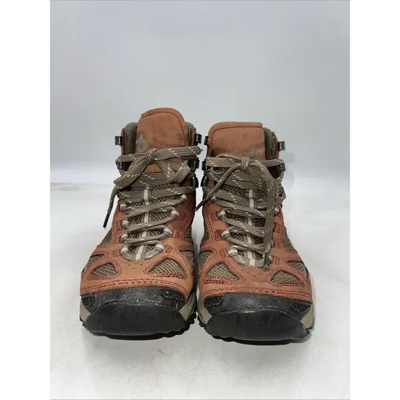 Vasque Boots Women's Sz 7 Breeze III Hiking Leather Nylon GoreTex Vibram Brown