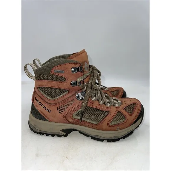 Vasque Boots Women's Sz 7 Breeze III Hiking Leather Nylon GoreTex Vibram Brown