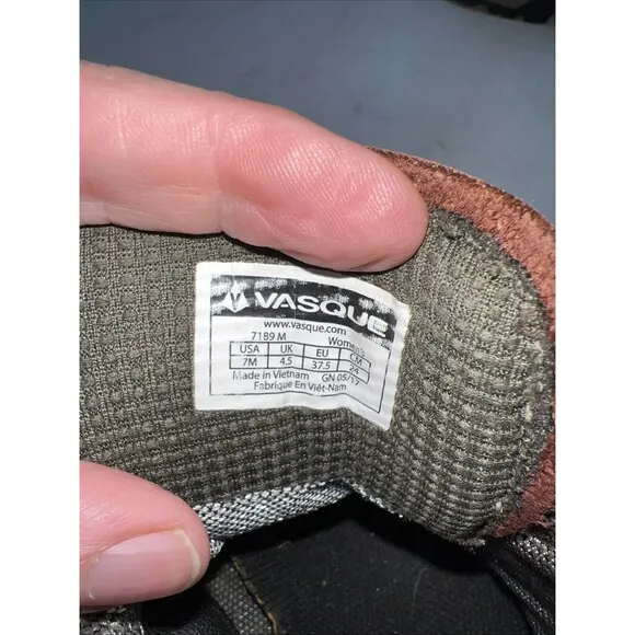 Vasque Boots Women's Sz 7 Breeze III Hiking Leather Nylon GoreTex Vibram Brown