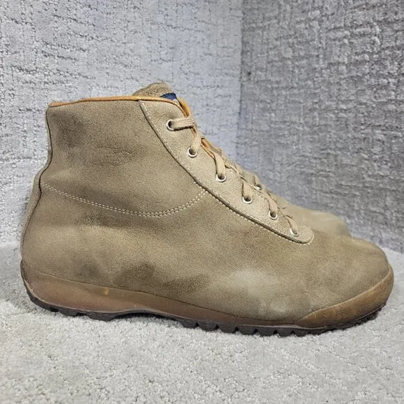 Vasque Men's 11M Beige Suede Cow Hide Leather Hiking Boots 7545 Vintage Italy