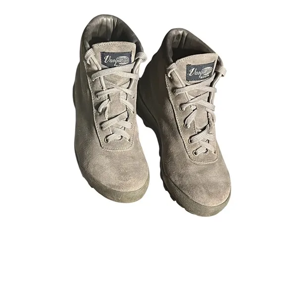 Vasque Skywalk Leather Hiking Boots Women 8 M Grey 7548 Suede Made In Italy