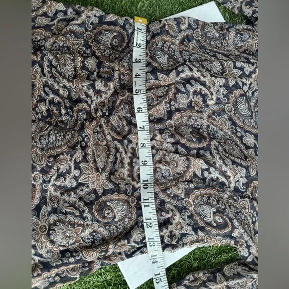 VERONICA BEARD Sazan Paisley Floral Long Sleeve Handkerchief Hem Midi Dress Sz 2