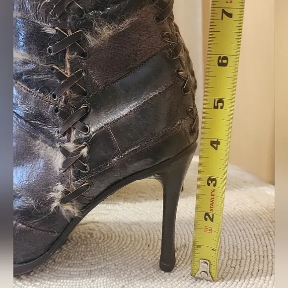 Verro Cuoio leather shoes with real  rabbit fur inside.Made in Italy