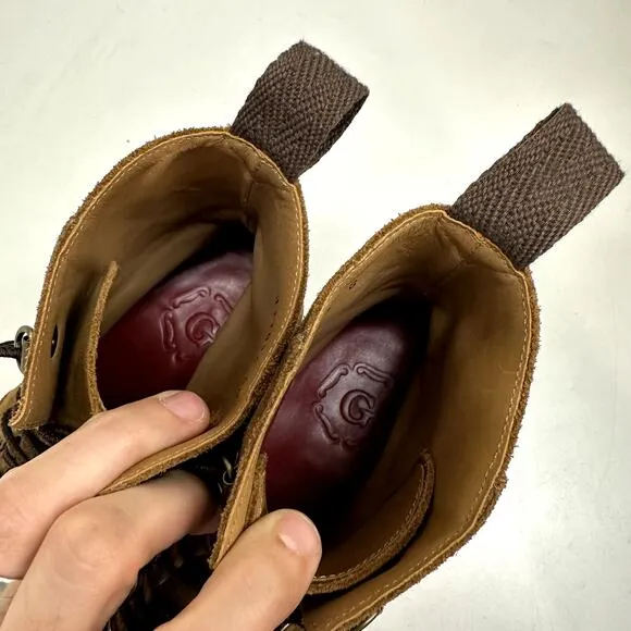 VERY GOOD Grenson Brady Brushed Brown Suede Hiking Boots UK 8.5 / US 9.5
