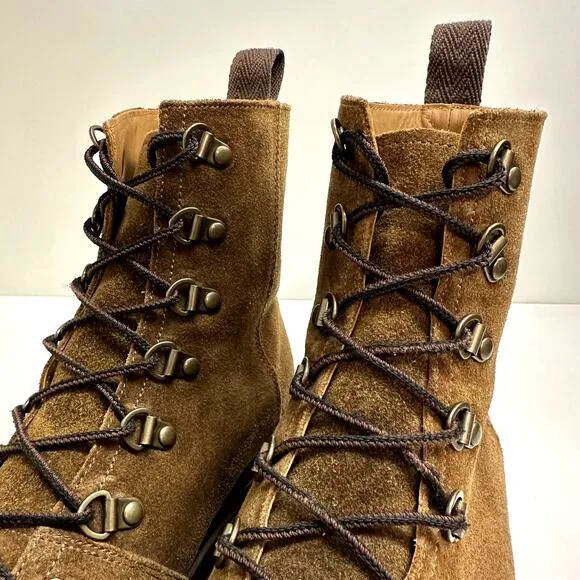 VERY GOOD Grenson Brady Brushed Brown Suede Hiking Boots UK 8.5 / US 9.5