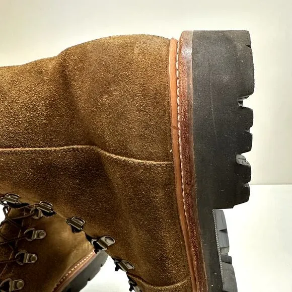 VERY GOOD Grenson Brady Brushed Brown Suede Hiking Boots UK 8.5 / US 9.5