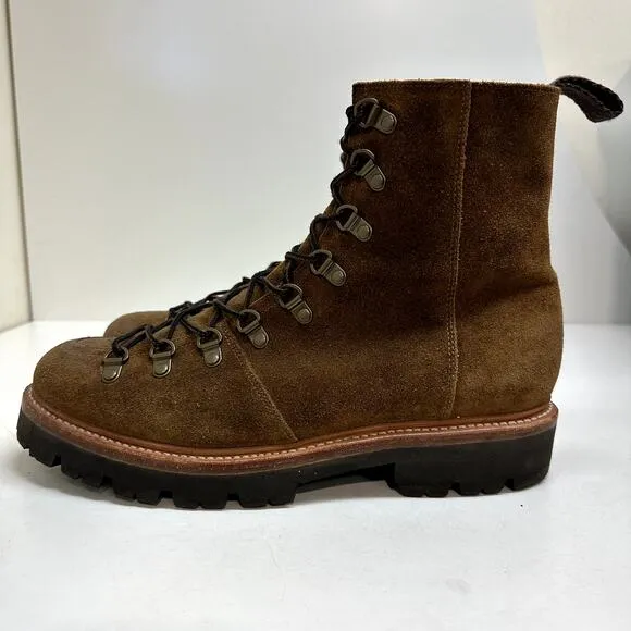 VERY GOOD Grenson Brady Brushed Brown Suede Hiking Boots UK 8.5 / US 9.5