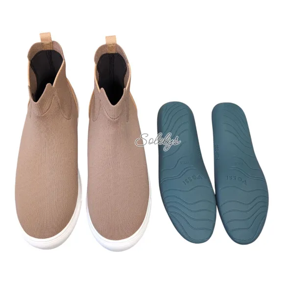 Vessi Uptown Chelsea Teak Tan Waterproof Dyma-Tex Knit Sneaker Boot Womens 8.5