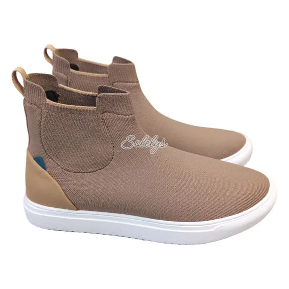 Vessi Uptown Chelsea Teak Tan Waterproof Dyma-Tex Knit Sneaker Boot Womens 8.5