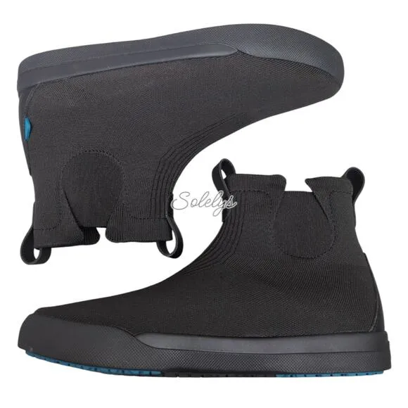 Vessi Weekend Chelsea Asphalt Black on Black DymaTex Knit Waterproof Boot Men 10