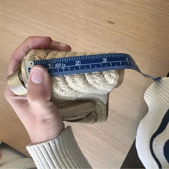Via Spiga Gold Eapadrille Wedge 5.5 Pristine Condition
