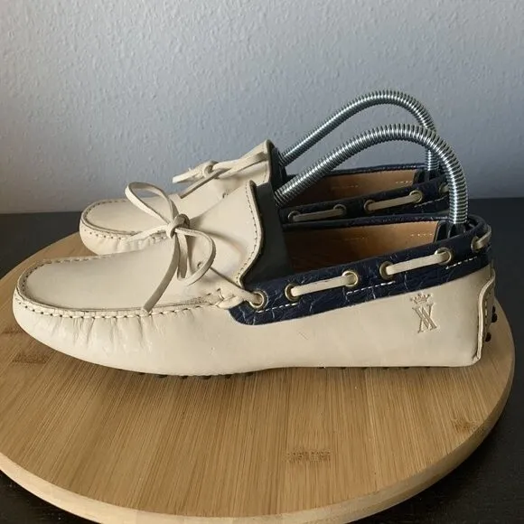 Vicomte A. Paris - palm Beach Leather Mocassin Creme Eur 39 men’s size 7 shoe