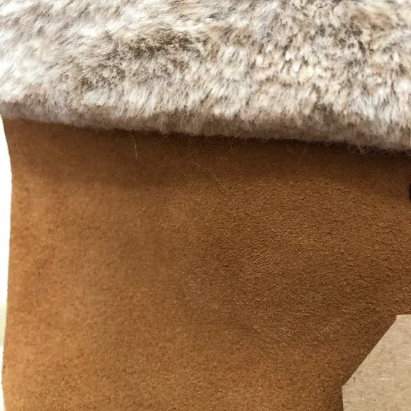 Victoria Camel Suede Leather Boots