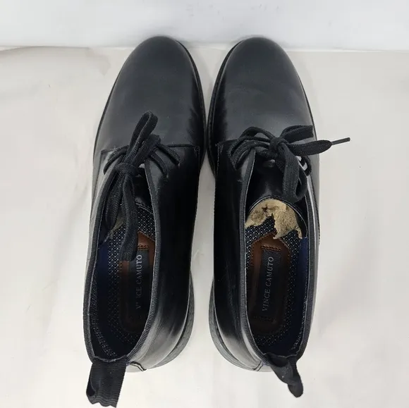 Vince Camuto Stuwert Men Chukka Boots sz 12M Black Leather Upper Casual Comfort