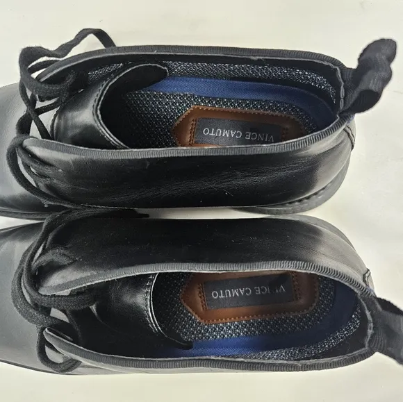 Vince Camuto Stuwert Men Chukka Boots sz 12M Black Leather Upper Casual Comfort