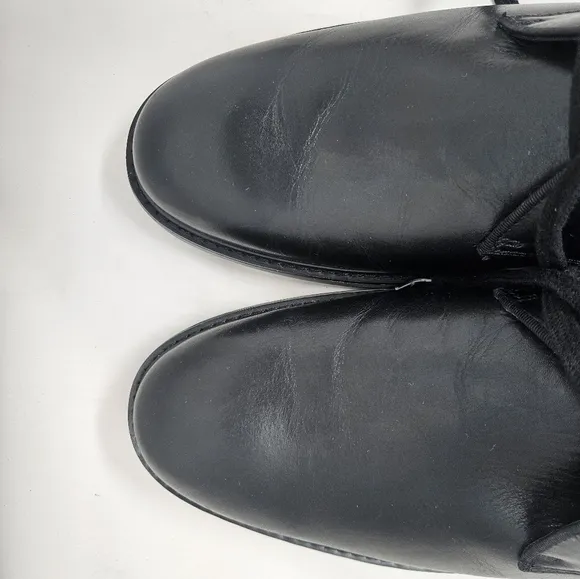 Vince Camuto Stuwert Men Chukka Boots sz 12M Black Leather Upper Casual Comfort