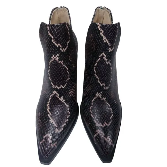 Vince Camuto VC-Gigietta Mauve Multitricolor Snake Skin Boots Size 8M