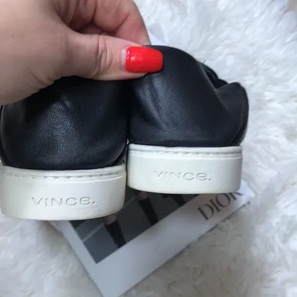 Vince women’s quilted Soft Nappa leather garvey sneakers
