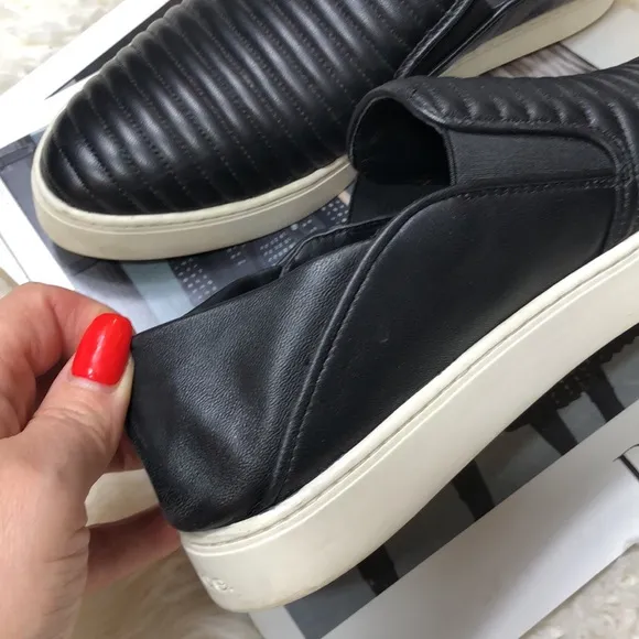 Vince women’s quilted Soft Nappa leather garvey sneakers