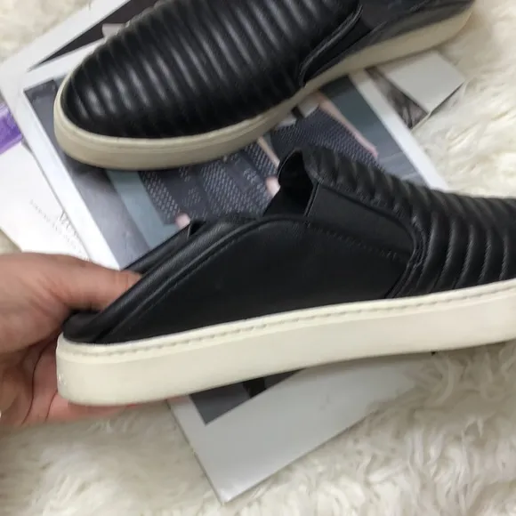 Vince women’s quilted Soft Nappa leather garvey sneakers