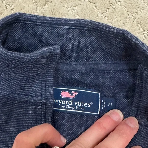 Vineyard Vines 1/4 Zip Sweater for Toddler Boy Navy Deep Bay Color