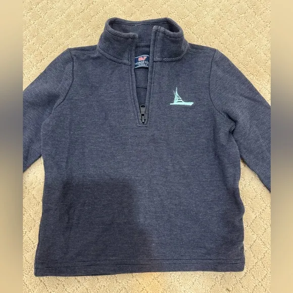 Vineyard Vines 1/4 Zip Sweater for Toddler Boy Navy Deep Bay Color