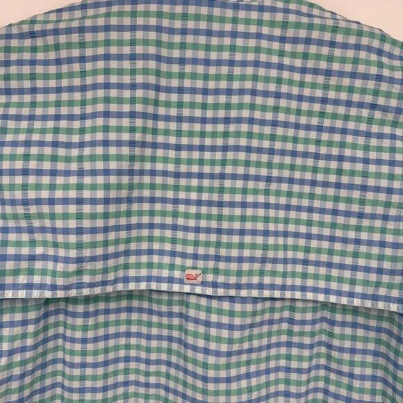 Vineyard‎ Vines Harbor Shirt Mens XL Blue Plaid Performance Vented Fishing Lot 2