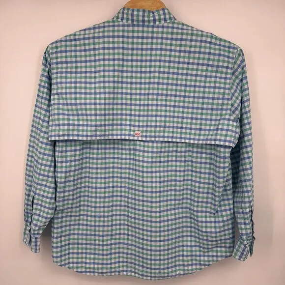 Vineyard‎ Vines Harbor Shirt Mens XL Blue Plaid Performance Vented Fishing Lot 2