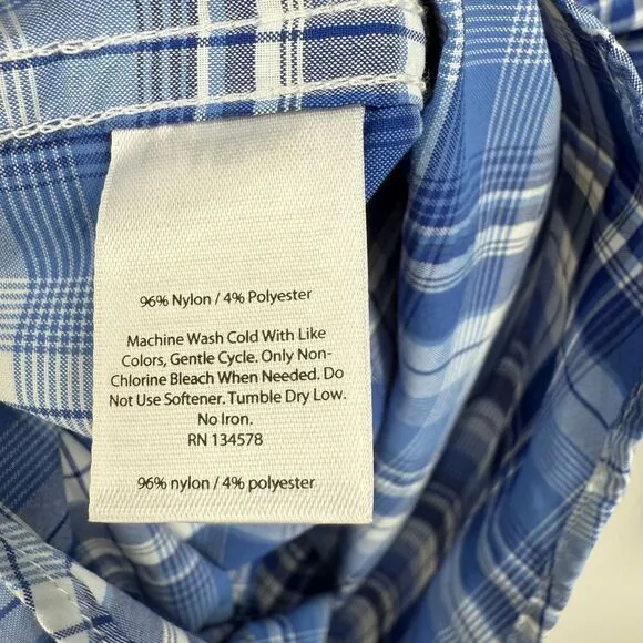 Vineyard‎ Vines Harbor Shirt Mens XL Blue Plaid Performance Vented Fishing Lot 2