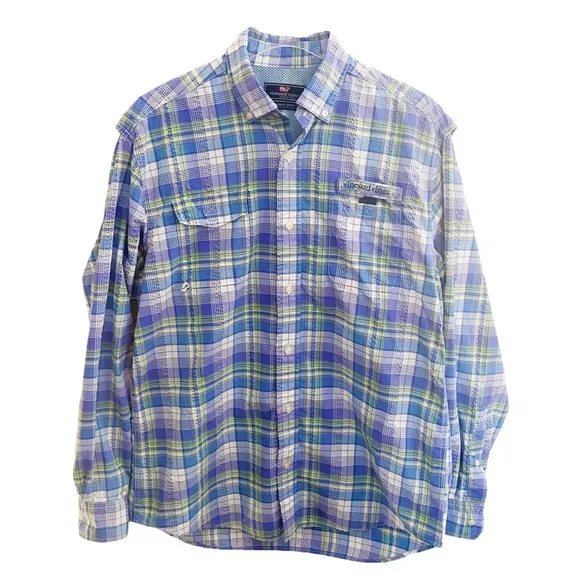 Vineyard Vines Plaid Harbor Shirt SZ M