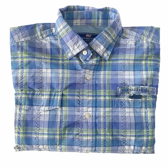 Vineyard Vines Plaid Harbor Shirt SZ M