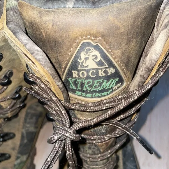 Vintage 05 Rocky Xtreme Stalker Light Camo Hunting Winter Hiking Boots Mens 12