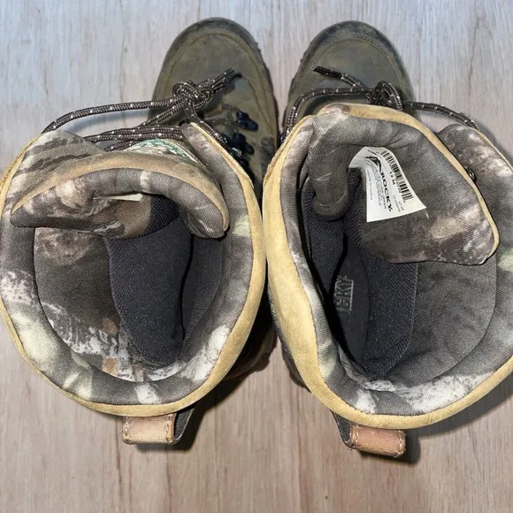 Vintage 05 Rocky Xtreme Stalker Light Camo Hunting Winter Hiking Boots Mens 12