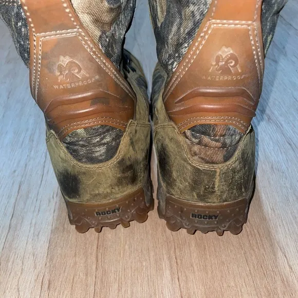 Vintage 05 Rocky Xtreme Stalker Light Camo Hunting Winter Hiking Boots Mens 12