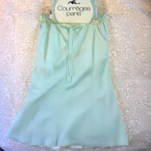Vintage 1970's Courreges Skirt in Aqua - Spring and Summer
