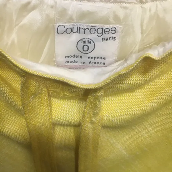 Vintage 1970’s Courreges Yellow Skirt in EVC