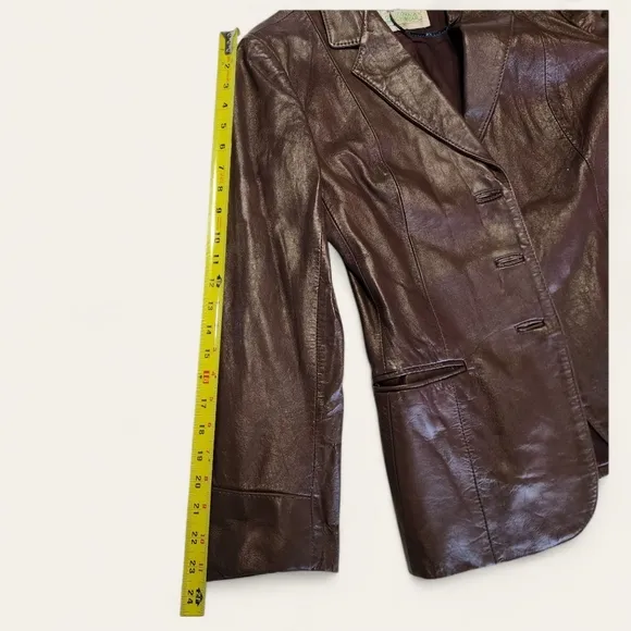 Vintage (70s/80s) H Bar C California Ranchwear Brown Leather Blazer