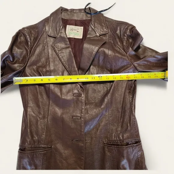 Vintage (70s/80s) H Bar C California Ranchwear Brown Leather Blazer