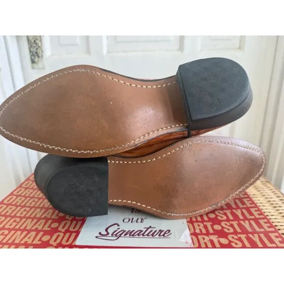 Vintage 80s Mens Honey Brown Western Durango Boots Brass Toe 10.5D