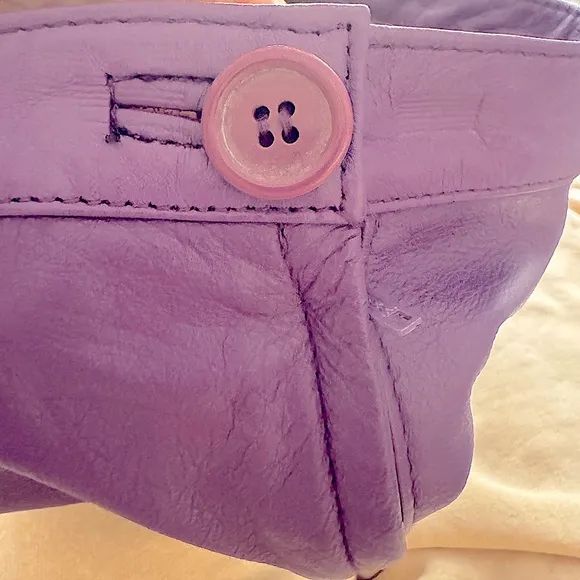 Vintage 80s/90s Avon Fashions Purple Soft Leather Pencil Skirt – Size 5/6