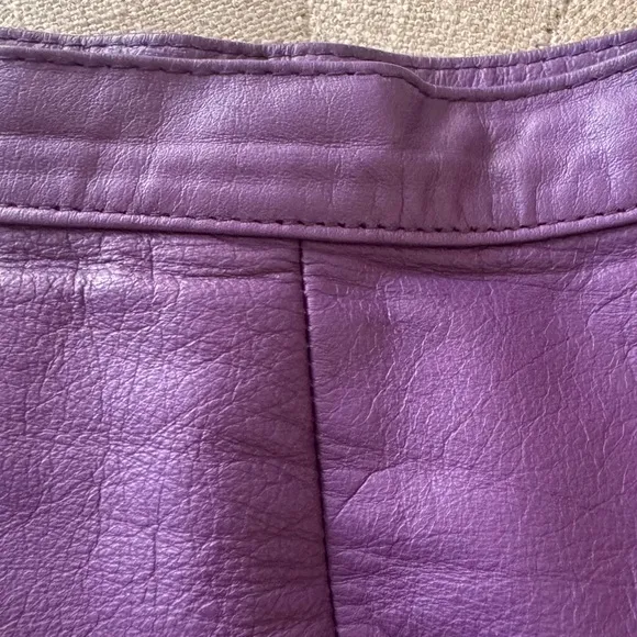 Vintage 80s/90s Avon Fashions Purple Soft Leather Pencil Skirt – Size 5/6