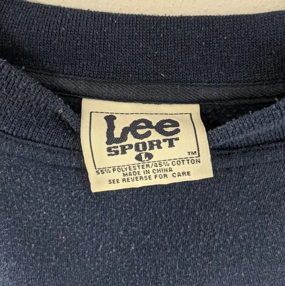 Vintage 90s Grunge Navy Blue Golf Embroidered Spell Out Grandpa Sweatshirt