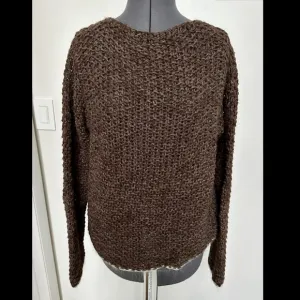VINTAGE 90s Ralph Lauren SPORT BROWN CHUNKY KNIT SWEATER WOOL ALPACA CASHMERE M