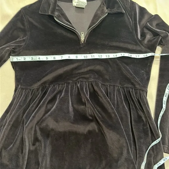 Vintage 90s Soft Velour Midi Dress