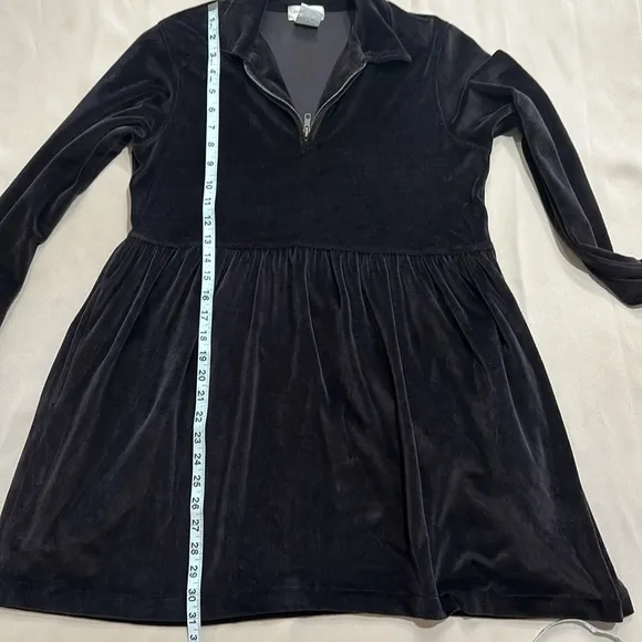 Vintage 90s Soft Velour Midi Dress